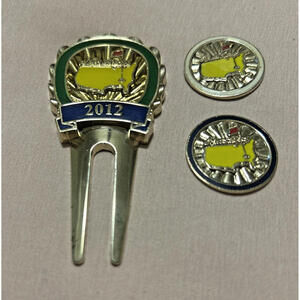 Masters Tournament Divot Tool Set 2012 Augusta Golf Ball Marker Gift Collector